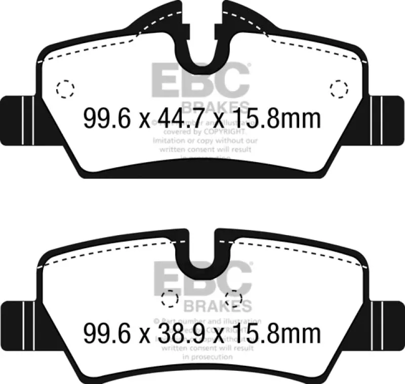 EBC Ultimax2 Rear Brake Pads fits 2014-2023 Mini Cooper