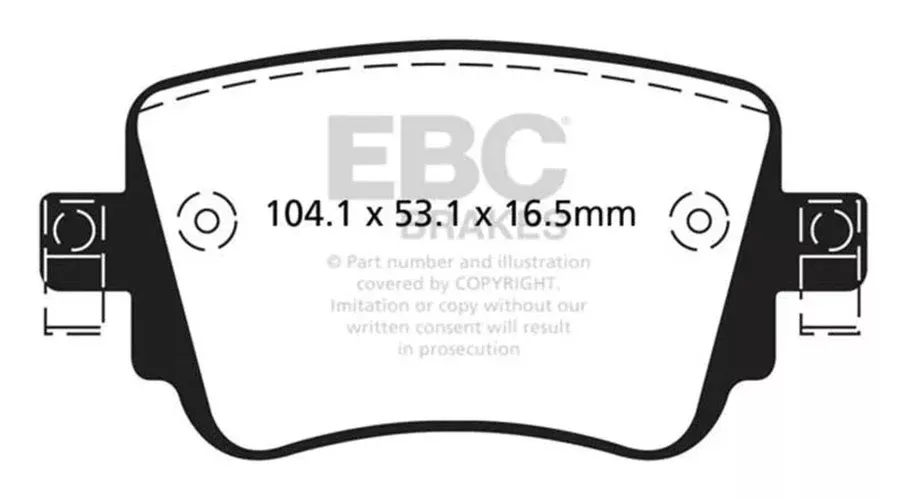 EBC Ultimax2 Rear Brake Pads fits 2017-2020 Audi Q3 Premium / 2016-2020 Audi Q3 Premium Plus / 2016-2017, 2019 Audi Q3 Prestige / 2017-2018 Audi Q3 Quattro Premium