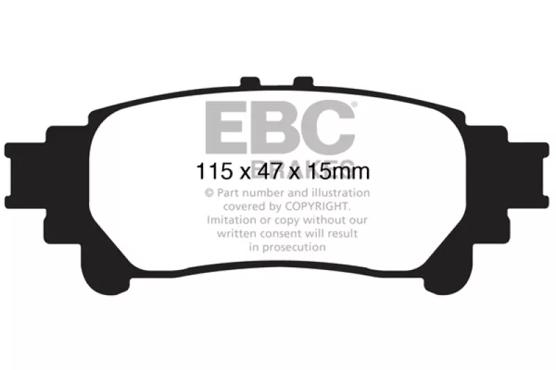 EBC Ultimax2 Rear Brake Pads fits 2017-2022 Lexus / Toyota