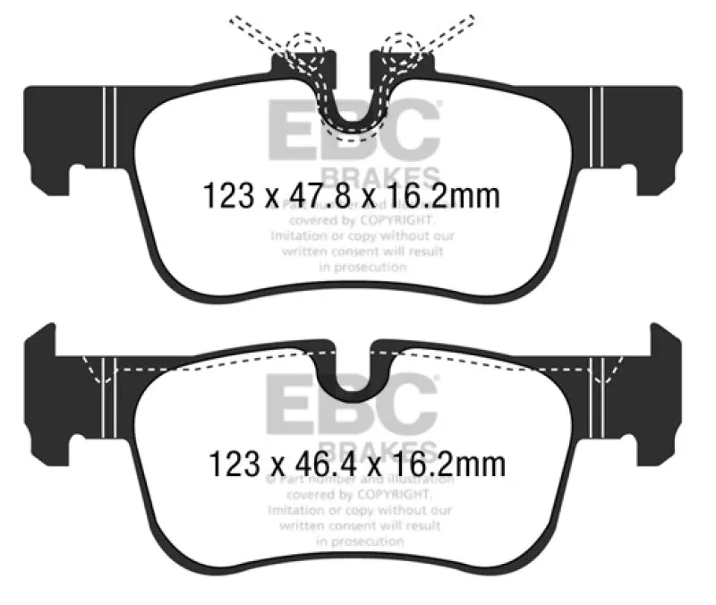 EBC Ultimax2 Rear Brake Pads fits 2021-2023 BMW 228i Gran Coupe / 2014-2021 BMW i3 / 2014-2021 BMW i3 Range Extender / 2018-2021 BMW i3s