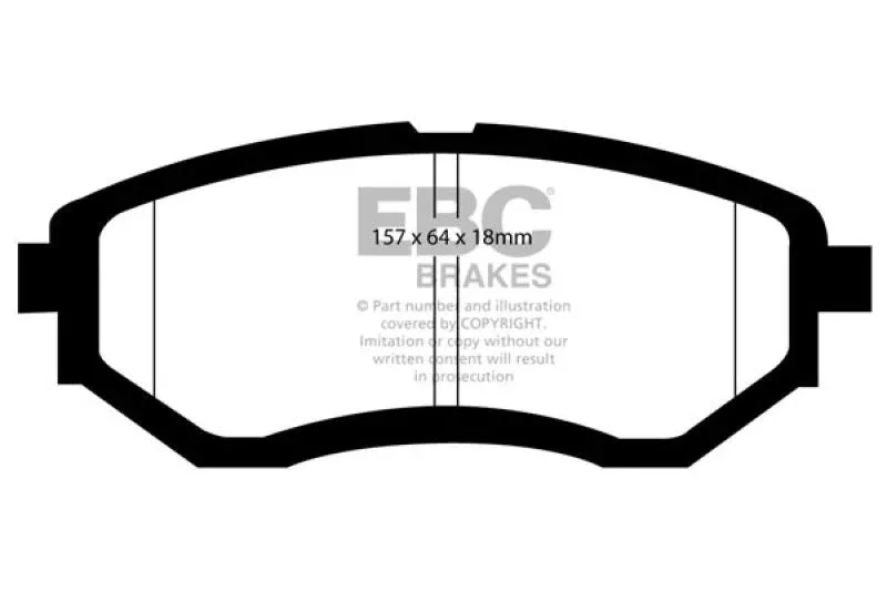 EBC Ultimax2 Replacement Front Brake Pads fits 2005-2022 Subaru B9 Tribeca, Forester, Legacy, Outback, WRX