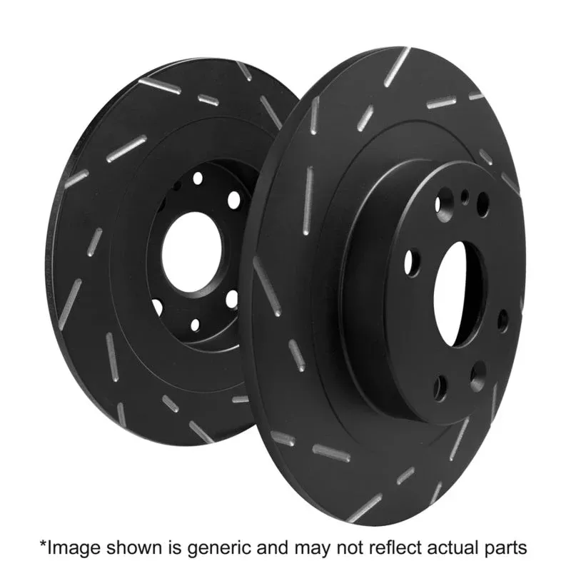 EBC USR Slotted Rear Rotors fits 2010-2013 Audi A3 TDI / 2010-2014 Volkswagen Golf / 2005-2006 Volkswagen Golf GL / 2005-2006 Volkswagen Golf GLS