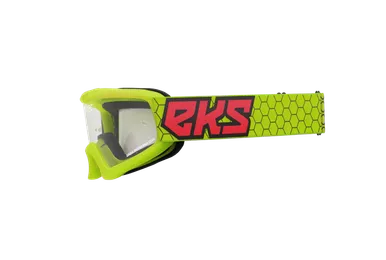 Eks Brand Xgrom Youth Goggle Flo Ylw/Black/Fire Red Clear - 067-30335
