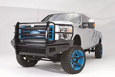 Fab Fours FS11-S2560-1 Super Duty Ranch Front Bumper with Grille Guard, Black