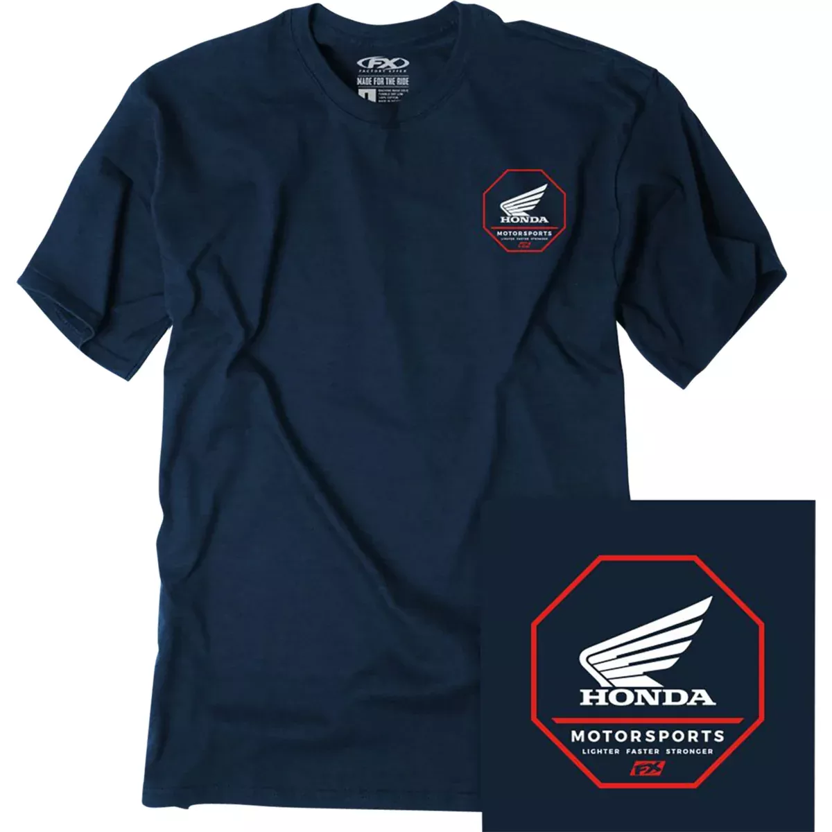 FACTORY EFFEX Honda Octagon T-Shirt Heather - Navy