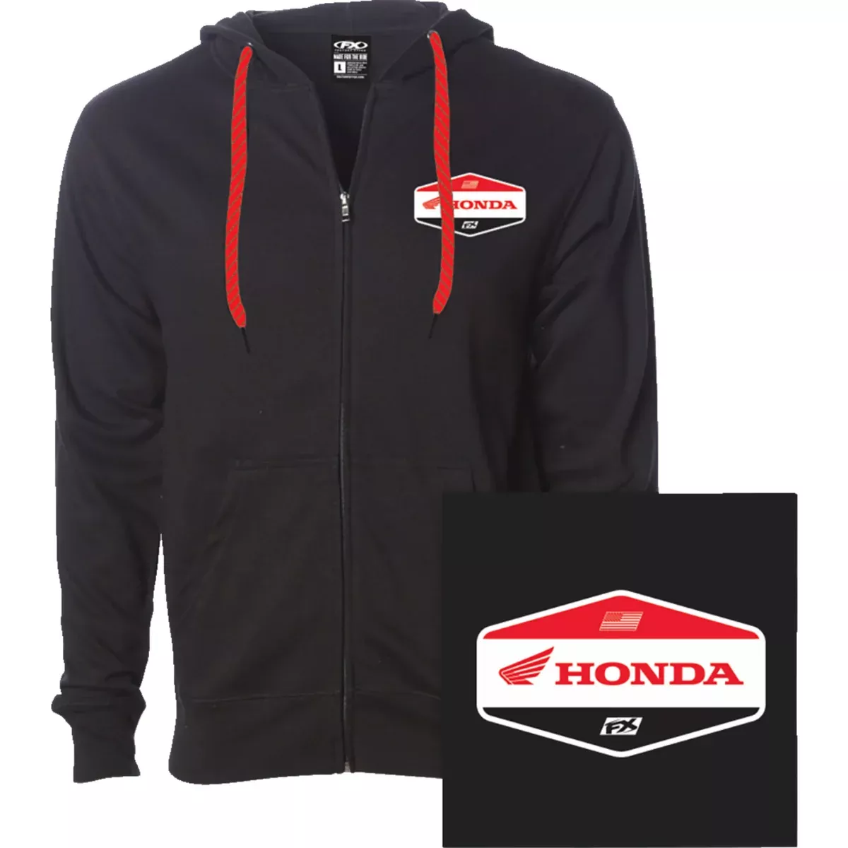 FACTORY EFFEX Honda Stadium Zip-Up Hoodie Black