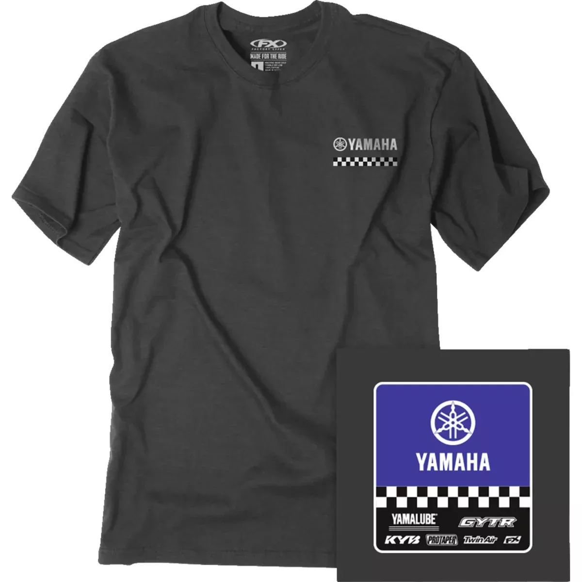 FACTORY EFFEX Starting Line T-Shirt Yamaha - Heather Charcoal