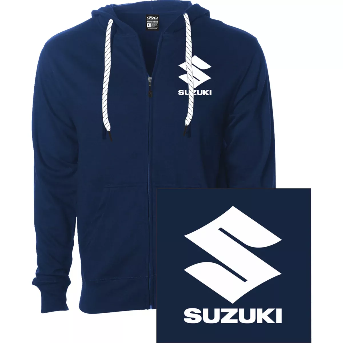 FACTORY EFFEX Suzuki Icon Zip-Up Hoodie Navy