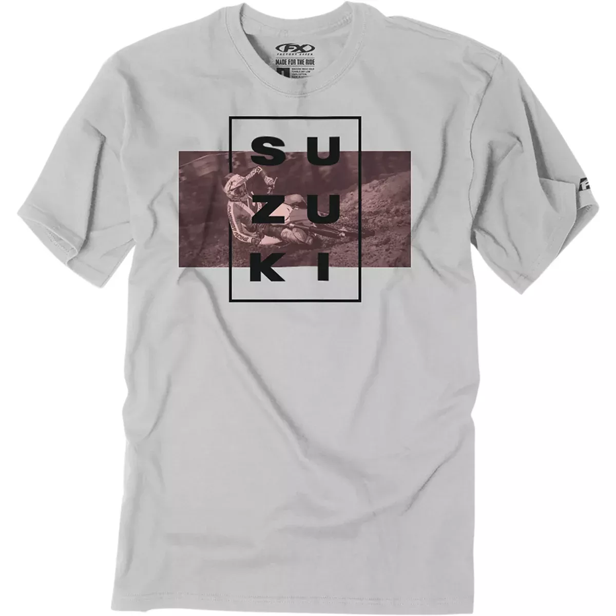 FACTORY EFFEX Suzuki Rider T-Shirt Light - Gray