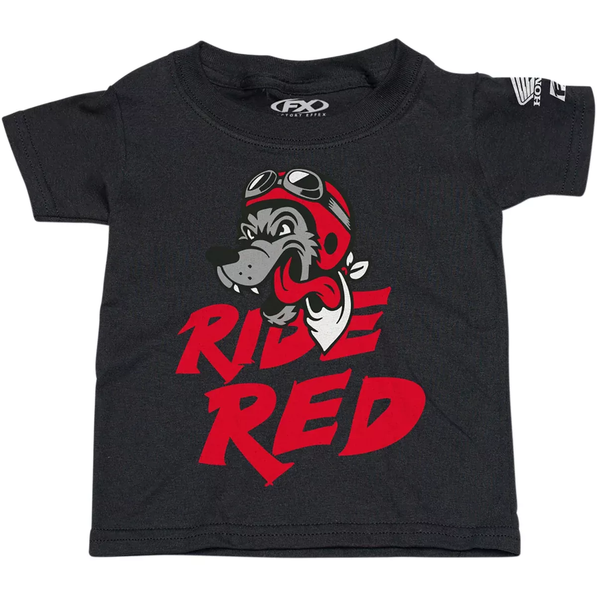 FACTORY EFFEX Toddler Honda Ride Red Wolf T-Shirt Black