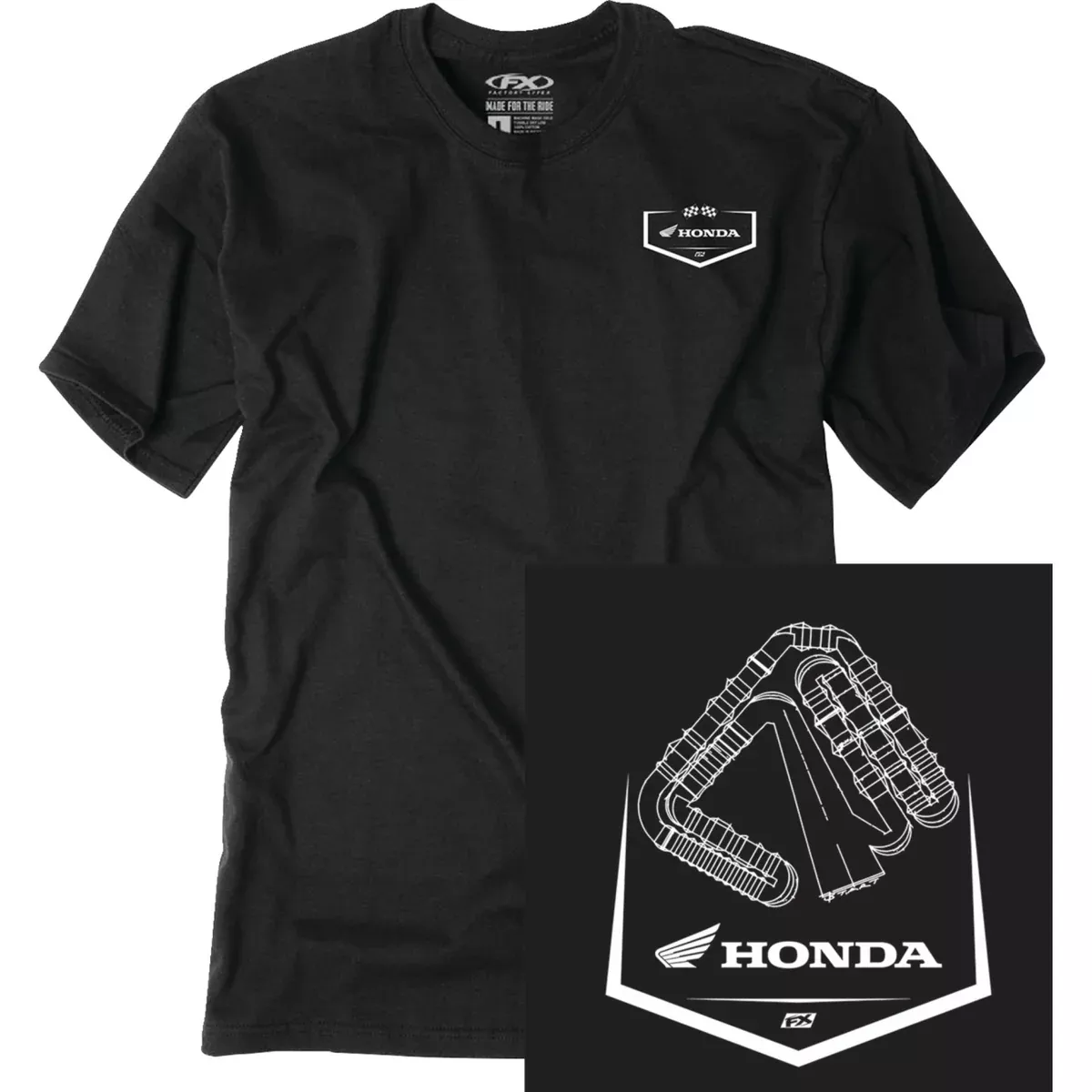 FACTORY EFFEX Track T-Shirt Honda - Black
