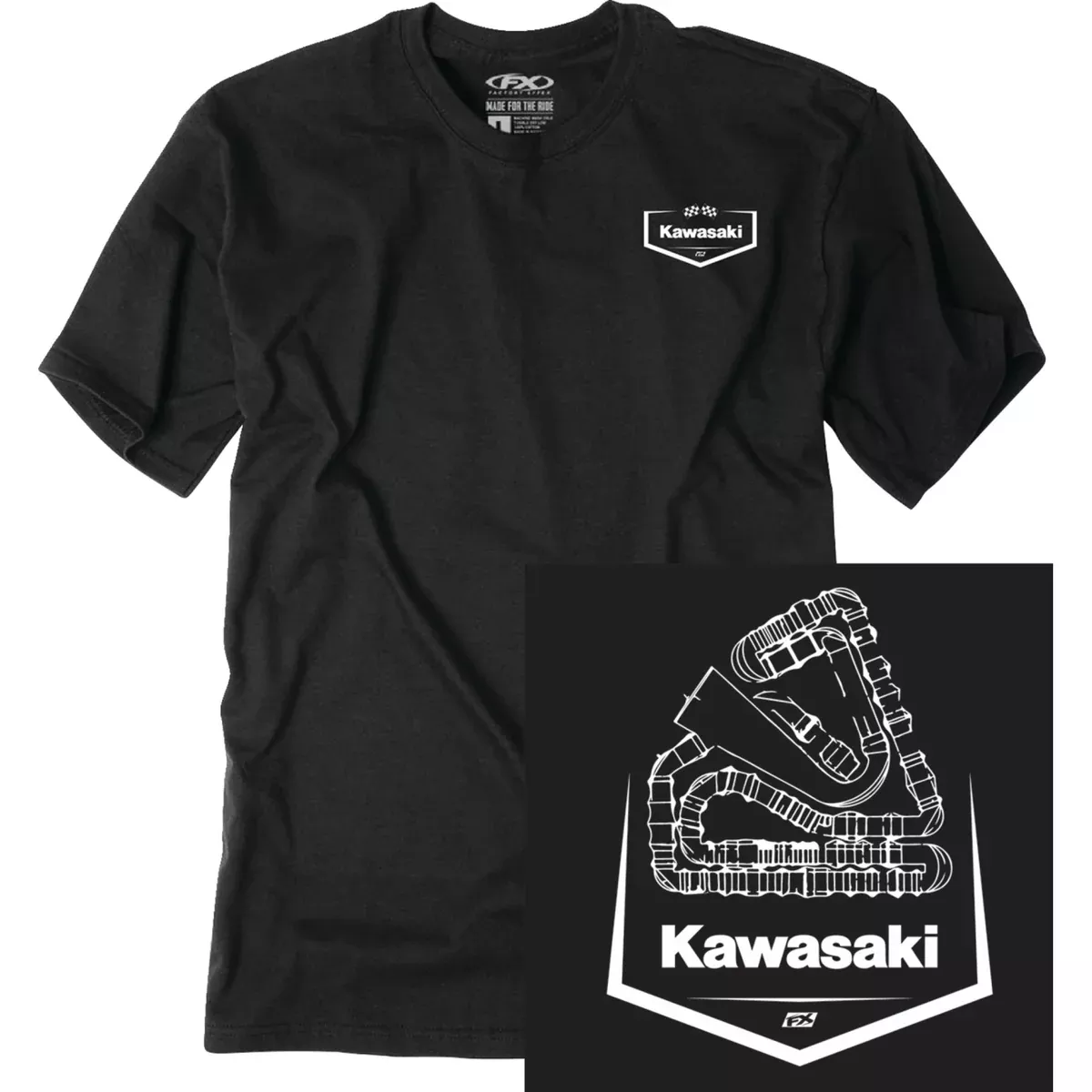 FACTORY EFFEX Track T-Shirt Kawasaki - Black
