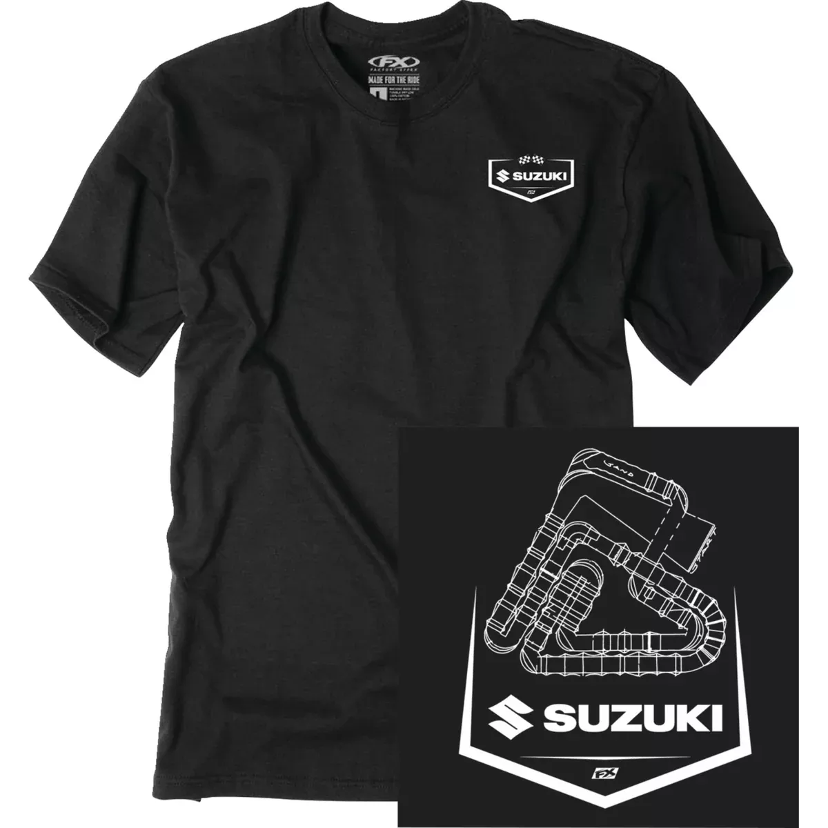 FACTORY EFFEX Track T-Shirt Suzuki - Black