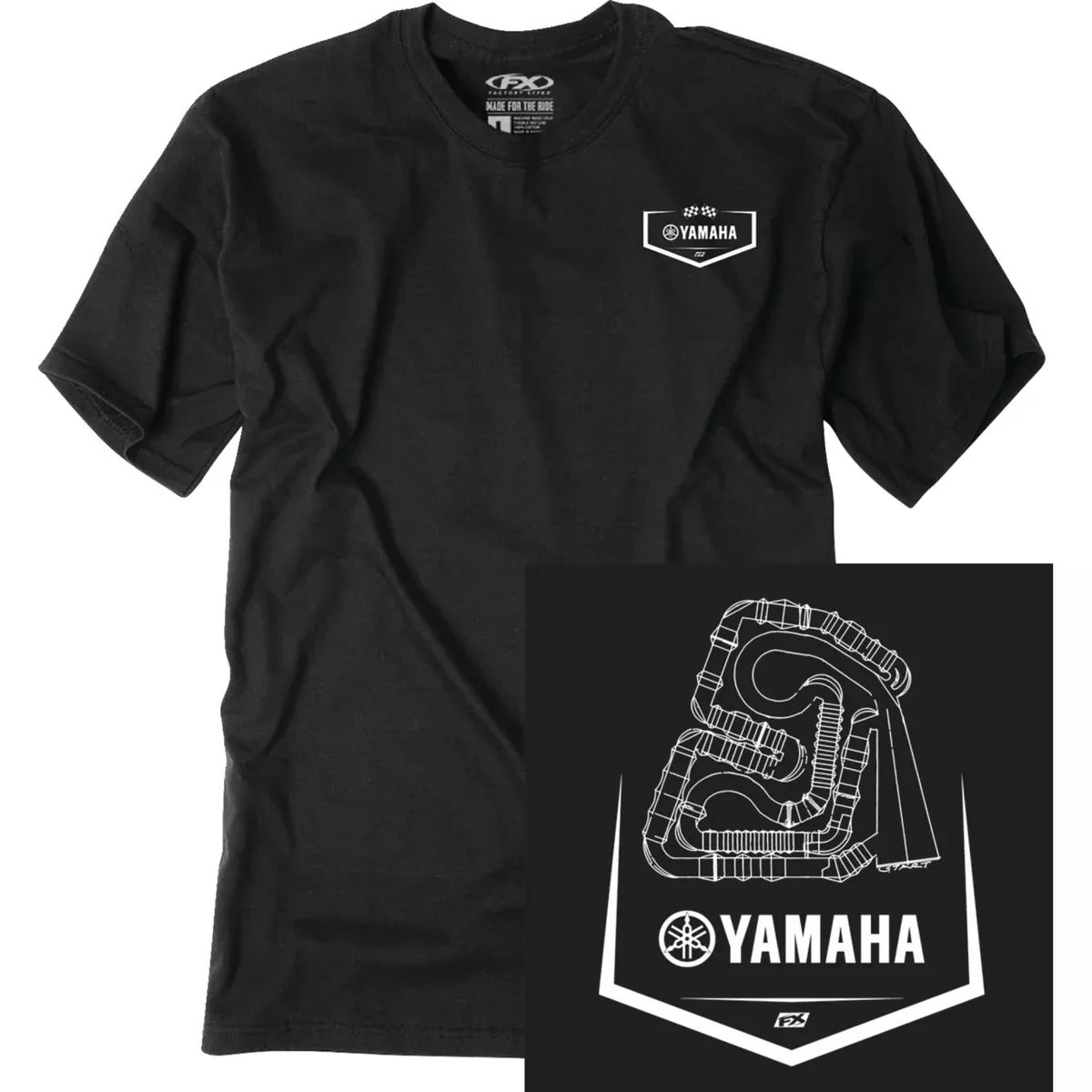 FACTORY EFFEX Track T-Shirt Yamaha - Black