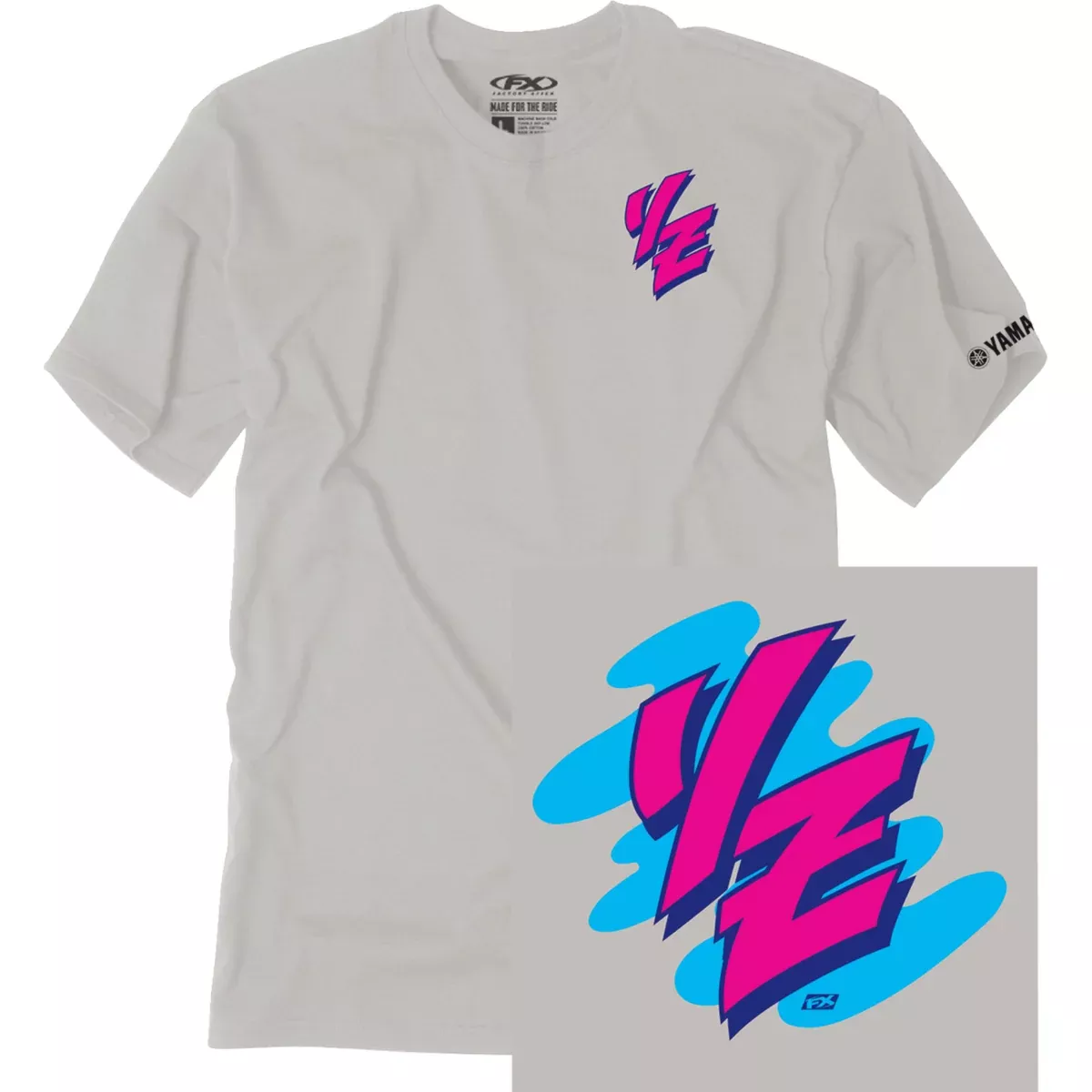 FACTORY EFFEX Yamaha Retro YZ T-Shirt Light - Gray