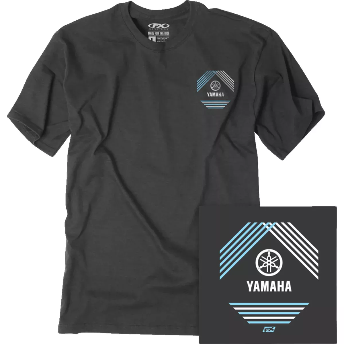 FACTORY EFFEX Yamaha T-Shirt Lined - Heather Charcoal