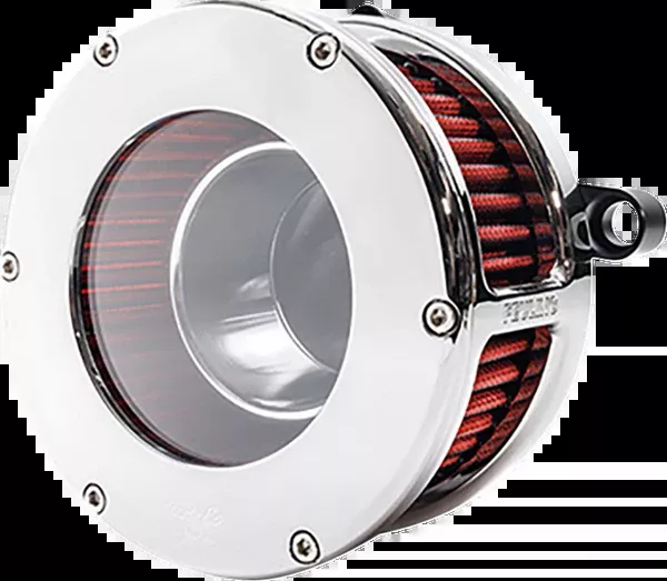 Feuling Parts BA Air Cleaner Kit - Chrome/Clear With Red Filter - M8