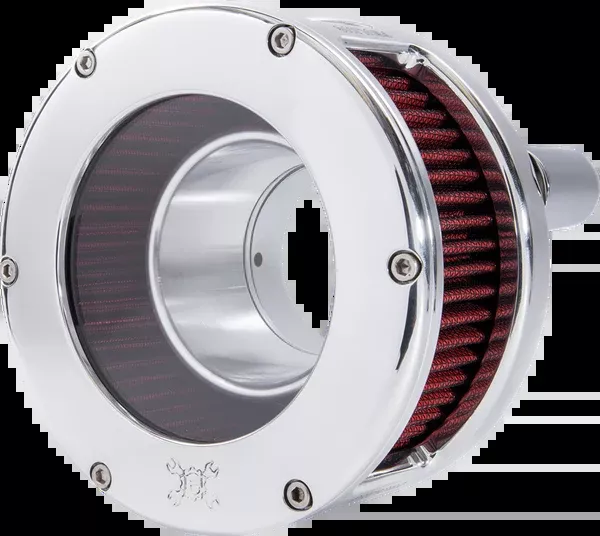 Feuling Parts BA Series Air Cleaner Kit - Chrome - Red Filter