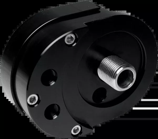 Feuling Parts Offset Oil Filter Mount – Black