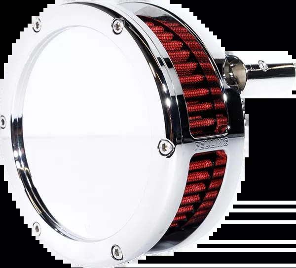 Feuling Parts Slim BA Air Cleaner Kit - Chrome - Red Filter - '93-'99 EVO Big Twin