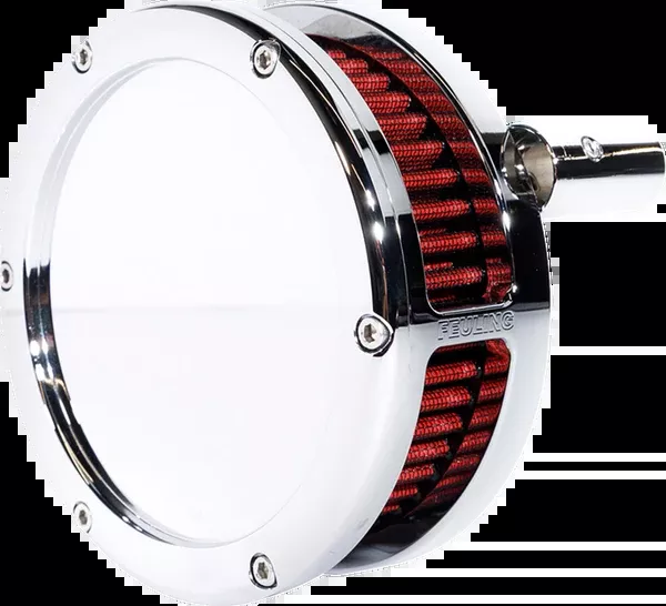 Feuling Parts Slim BA Air Cleaner Kit - Chrome - Red Filter - Twin Cam