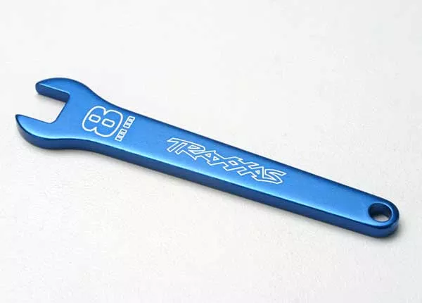 Flat Wrench, 8mm (Blue-Anodized Aluminum)