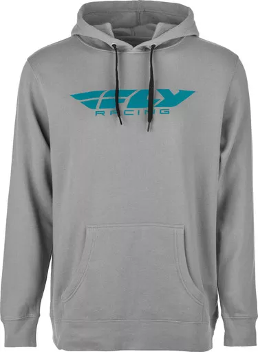 Fly Racing Corporate Pullover Grey Blue Hoodie