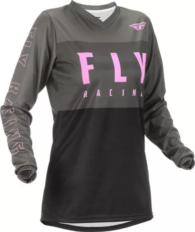 Fly Racing F-16 Grey Black Pink Womens Jersey