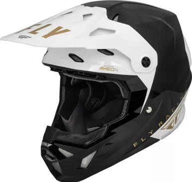 Fly Racing Formula Cp Slant Black White Gold Helmet
