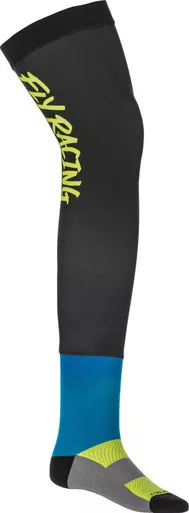 Fly Racing Knee Brace Socks Hi-Vis/Black/Blue