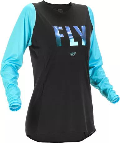 Fly Racing Lite Black Aqua Womens Jersey