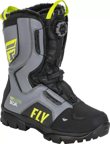 Fly Racing Marker Boa Black Grey Hi-Vis Boot