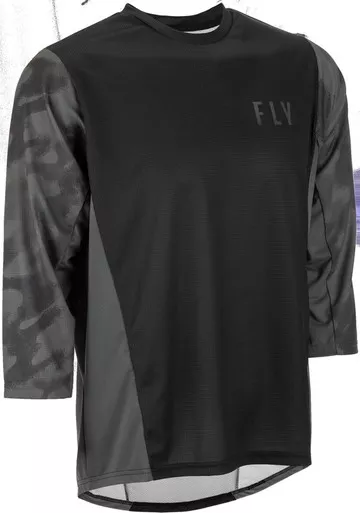 Fly Racing Ripa Sleeve Black Grey Camo Jersey