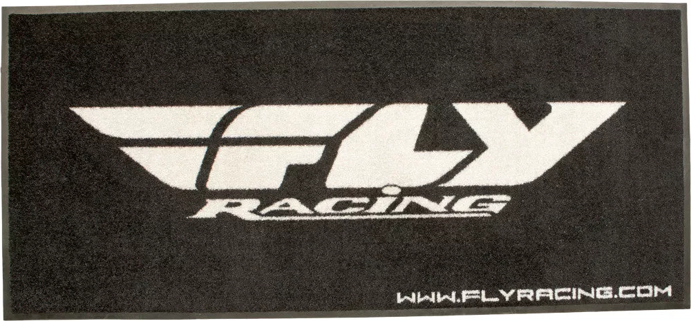 Fly Racing RUG-FLY Floor RUG Black White 73″X33″ – FLY RUG