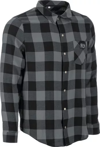 Fly Racing Tek Black Grey Flannel