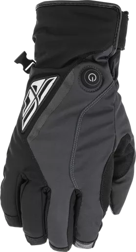 Fly Racing Title Black Grey Heated Gloves