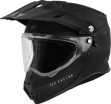 Fly Racing Trekker Solid Matte Black Helmet
