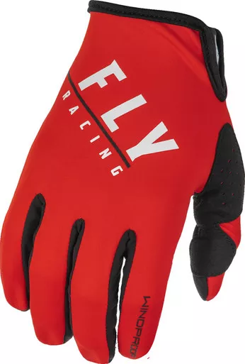 Fly Racing Windproof Black Red Gloves