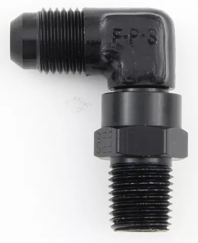 Fragola #10 x 1/2 MPT 90 Deg Swivel Adapter Black 499110-BL