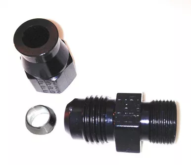 Fragola 10AN Male to 5/8in Tube Adapter Fitting Black 892010-BL