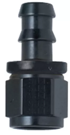 Fragola Hose Fitting #16 Str Push Lock Black 200116-BL