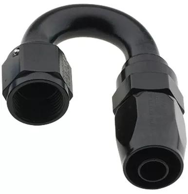 Fragola Hose Fitting #4 180 Deg Pro-Flow Black 231804-BL