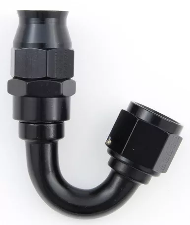 Fragola Hose Fitting #6 150 Deg PTFE Black 681506-BL