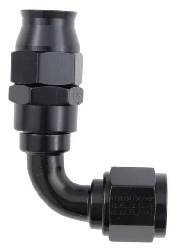 Fragola Hose Fitting #6 90 Deg PTFE Black 689006-BL