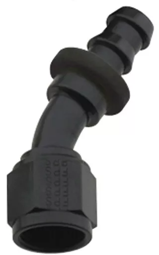 Fragola Hose Fitting #8 30 Deg Push Lock Black 203008-BL