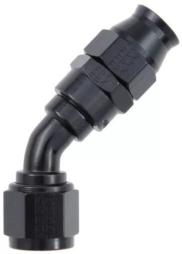 Fragola Hose Fitting #8 45 Deg PTFE Black 684508-BL