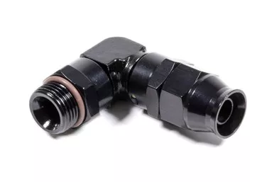 Fragola Hose Fitting #8 90 Deg to #8 ORB PTFE Black 689708-BL