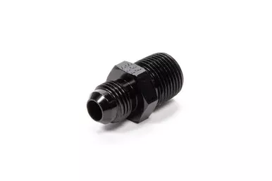 Fragola Straight Adapter Fitting #6 x 3/8 MPT Black 481666-BL