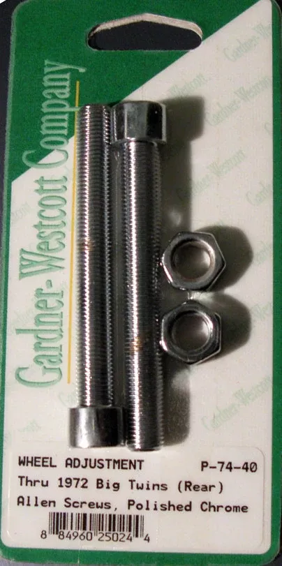 Gardner-Westcott Rear Wheel Adjustment Bolts 72 AND Earlier BIG Twin Model – P-74-40
