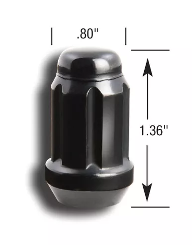 Gorilla Automotive 21138BC 12MMx1.50 Black Acorn Lug Nut 100 Count Pack